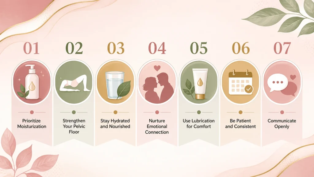menopause libido tips infographic 7 steps wellness