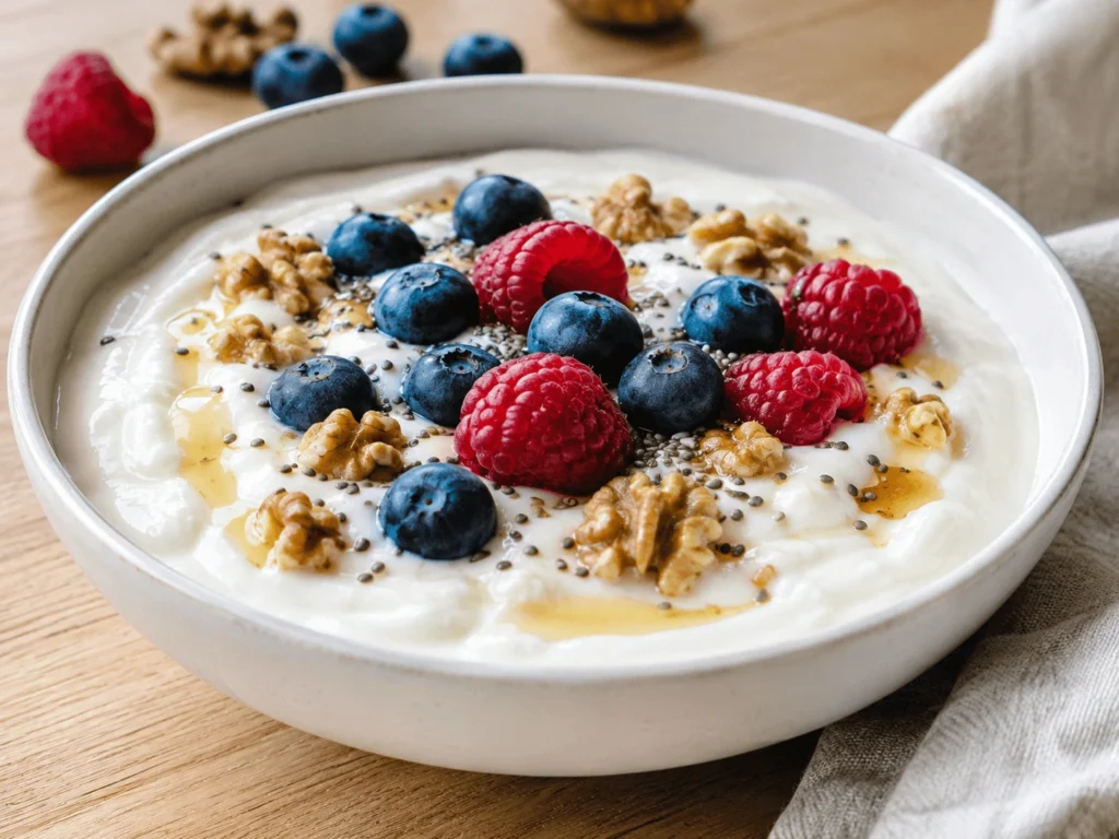 Yogurt is made by fermenting milk with bacterial cultures. These cultures convert some lactose into lactic acid, giving yogurt its slightly tangy taste and creamy texture.